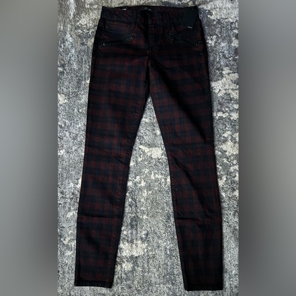 Joe’s Zip Coated Plaid Stretch Skinny Jeans - Picture 3 of 7